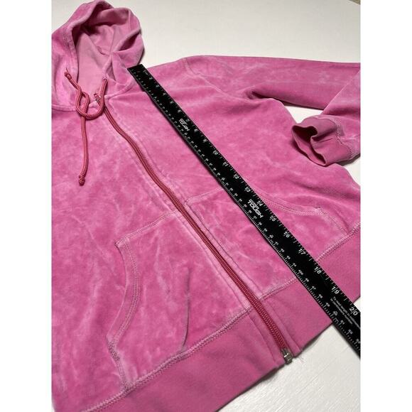 Lilly Pulitzer Pink Hoodie‎ Velour Hoodie Sweatshirt Full Zip Size Small EUC - Picture 7 of 9